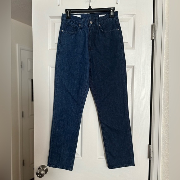BLDWN | Two-Tone Vintage Straight Leg Crop Cotton Enigma Jeans Sz 24 - Picture 3 of 11